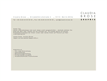 Tablet Screenshot of claudia-brose.de